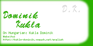 dominik kukla business card